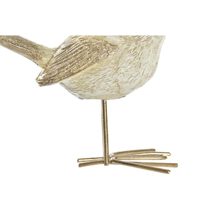 DKD Home Decor Figura Navidad Moderna Pájaro Resina Dorado Beige 5 x 9.5 x 11 cm Pack de 2 Unidades 2 DKD Home Decor Figura Navidad Moderna Pájaro Resina Dorado Beige 5 x 9.5 x 11 cm Pack de 2 Unidades 2
