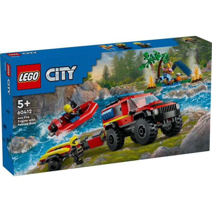 LEGO 60412 City Todoterreno Bomberos con Barco de Rescate 9 LEGO 60412 City Todoterreno Bomberos con Barco de Rescate 9