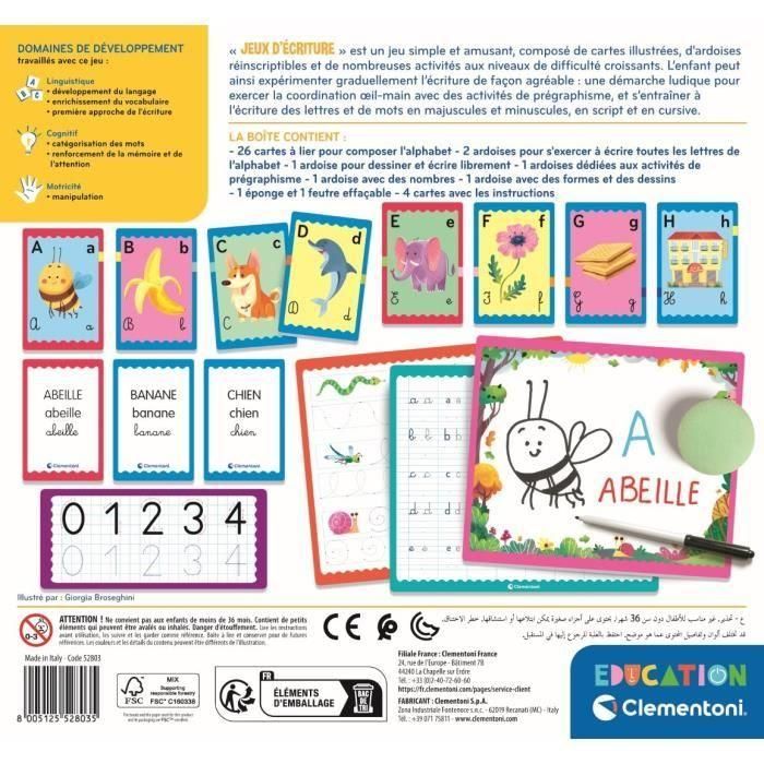 Clementoni - Caja de juegos de escritura - 23 actividades - A partir de 4 años 3