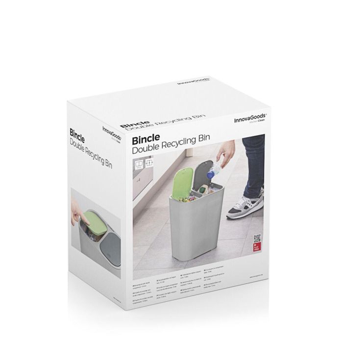 Papelera de Reciclaje Doble Bincle InnovaGoods 2