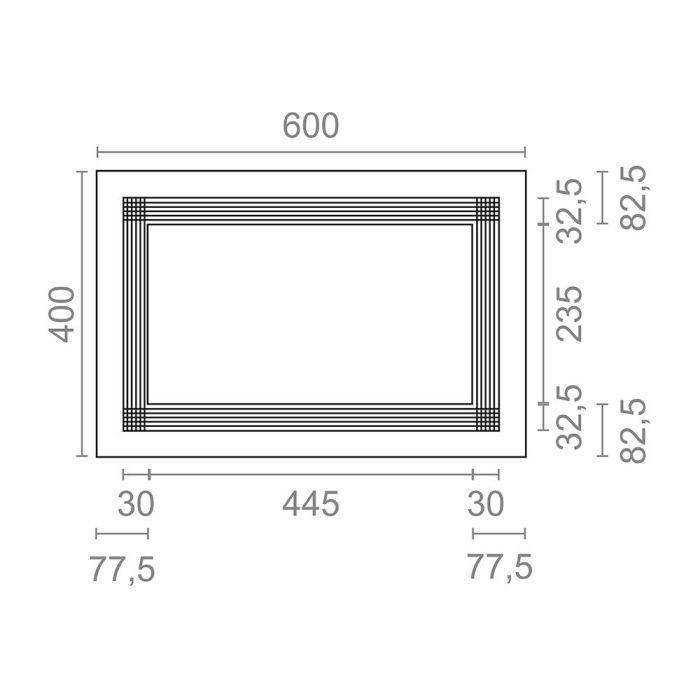 Micel Marco microondas Ei 94508 60x40cm Abs Acabado Efecto Inox 1