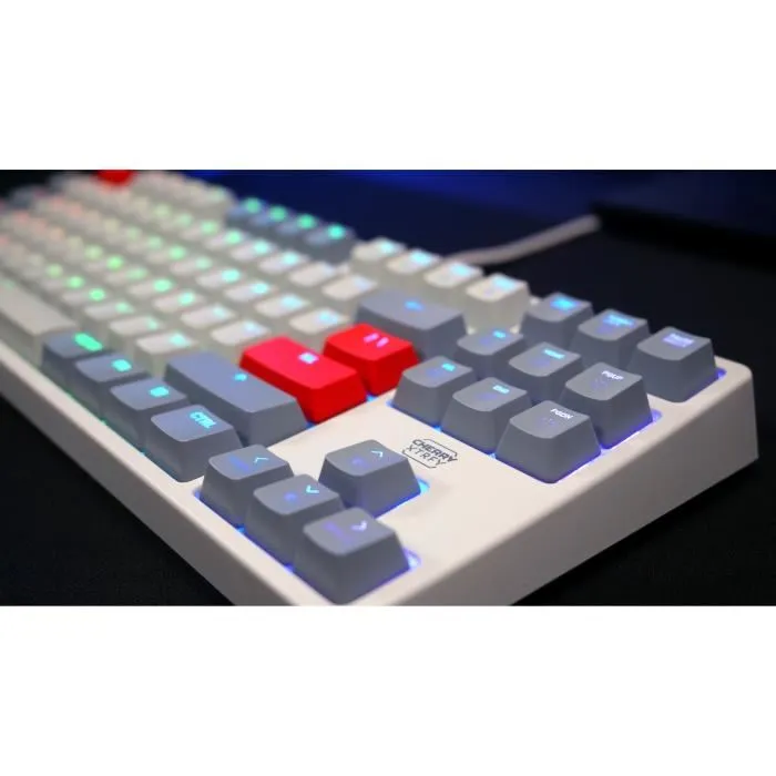 Cherry XTRFY K4V2 TKL RETRO Teclado Mecánico para Juegos RGB MX2A Rojo Negro 5