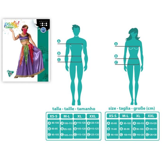 Disfraz Bailarina Árabe Multicolor Mujer Adulto 3