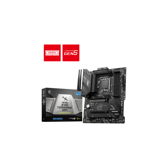 MSI MAG B760 TOMAHAWK WiFi Placa Base ATX LGA 1700 DDR5 Wi-Fi 6E para Intel Celeron/Pentium Gold 1