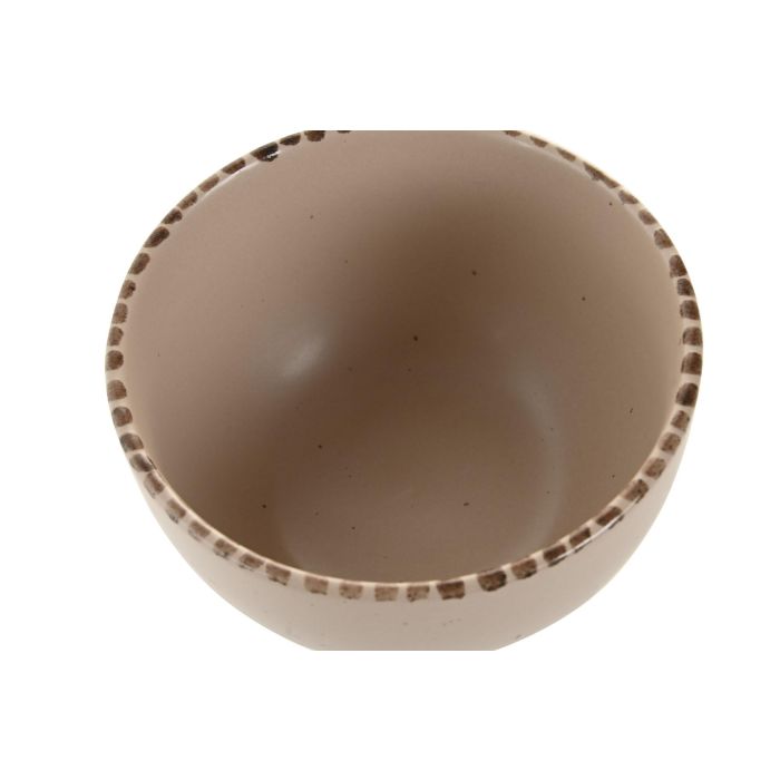 Bol Scandi DKD Home Decor Marron 14.5 x 7.5 x 14.5 cm (6 Unidades) 2