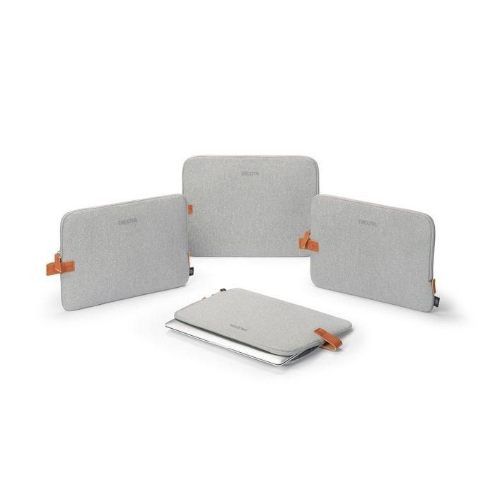 Dicota Skin URBAN sleeve, Funda de Neopreno y Poliéster Reciclado, Gris, para MacBook 14" 7