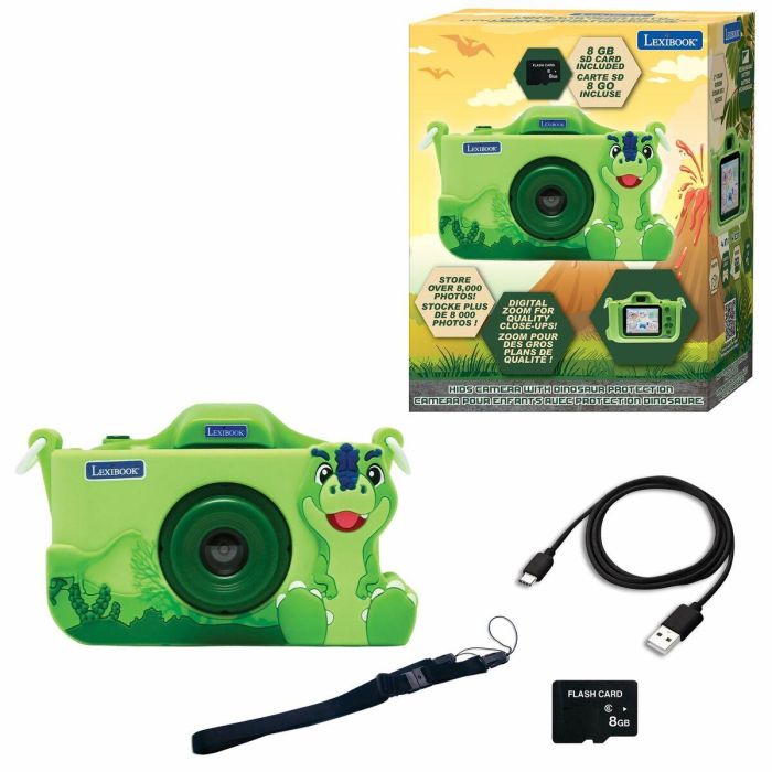 Lexibook AAAMW25470 - Cámara Digital para Niños con Protección Antigolpes de Dinosaurios 7 Lexibook AAAMW25470 - Cámara Digital para Niños con Protección Antigolpes de Dinosaurios 7