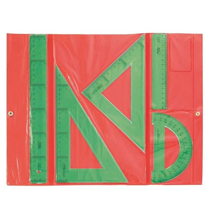 Safta Conjunto Dibujo Escolar Reglas Verdes para Niños a Partir de 3 Años 9