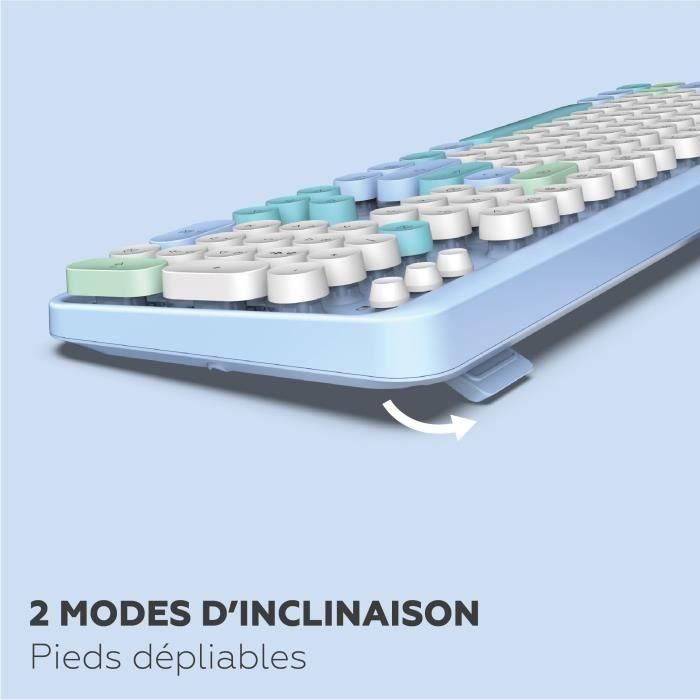 Combo teclado + mouse inalámbrico - MOBILITY LAB - Pure Color - Azul - Diseño ergonómico - Escritura discreta 5 Combo teclado + mouse inalámbrico - MOBILITY LAB - Pure Color - Azul - Diseño ergonómico - Escritura discreta 5