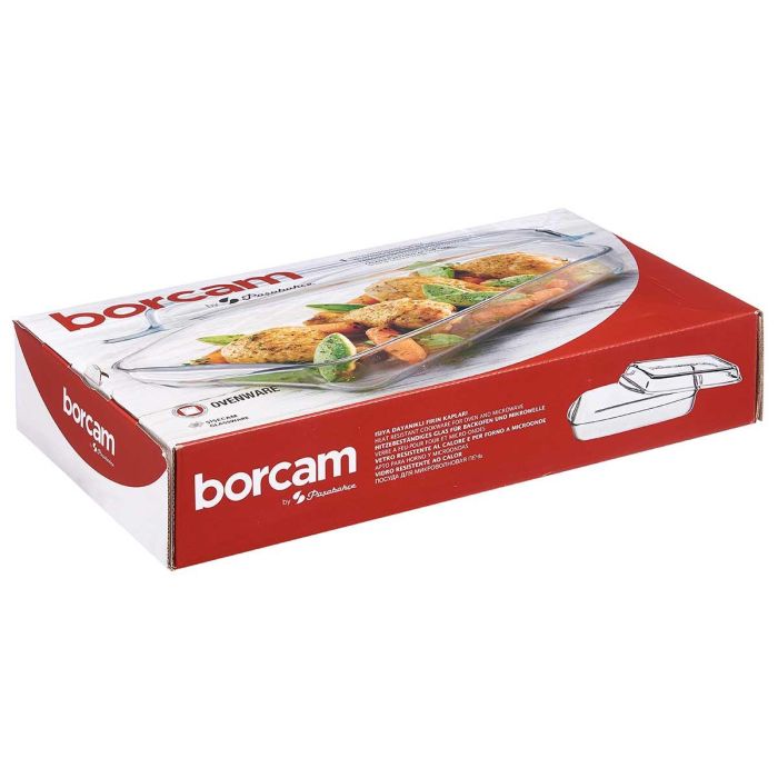 Bandeja Con Tapa Borcam 1950Ml Pasabahce 35X8CM (4 Unidades) 2 Bandeja Con Tapa Borcam 1950Ml Pasabahce 35X8CM (4 Unidades) 2
