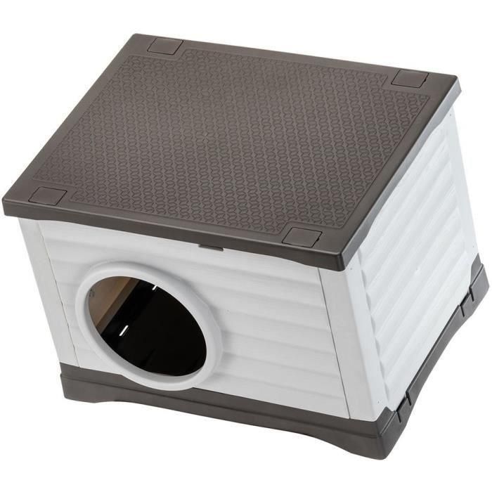 Nicho - FERPLAST - PETVILLA 60 - 54 x 43 x 38,5 cm - Blanco / Gris 2 Nicho - FERPLAST - PETVILLA 60 - 54 x 43 x 38,5 cm - Blanco / Gris 2