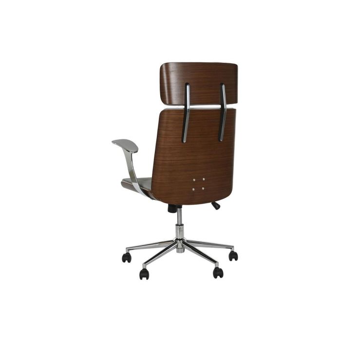 DKD Home Decor Silla de Oficina Moderna Ajustable con Ruedas, Desmontable, Beige Marfil, PU, Madera, Metal, 108.5cm Alto, Asiento 42cm 5 DKD Home Decor Silla de Oficina Moderna Ajustable con Ruedas, Desmontable, Beige Marfil, PU, Madera, Metal, 108.5cm Alto, Asiento 42cm 5