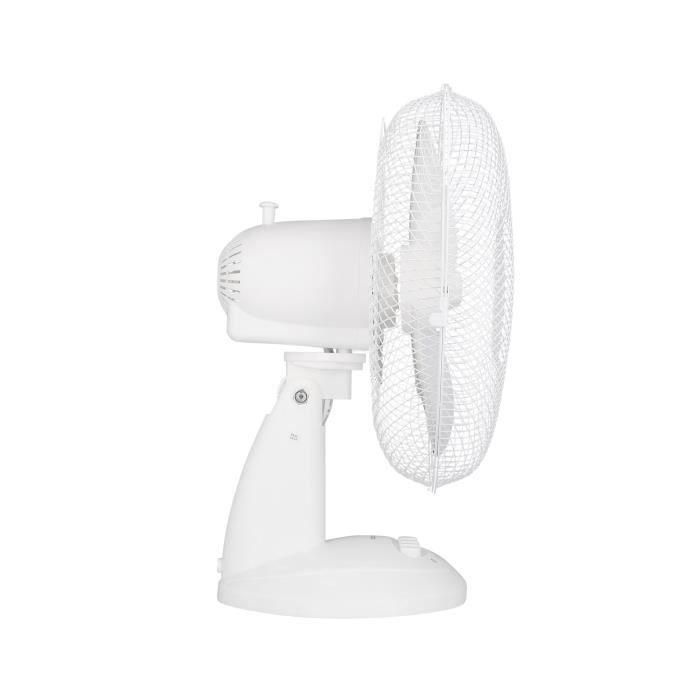 Ventilador de mesa OCEANIC - 40W - Diámetro 30 cm - 3 velocidades - Oscilante - Blanco 2