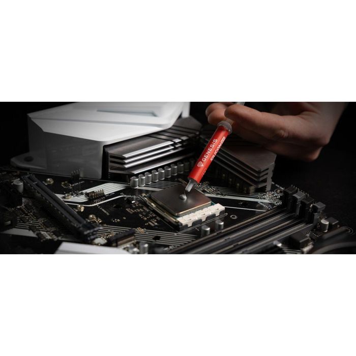 GENESIS Silicio 900 NTG-2329 Pasta térmica Alto rendimiento 12.8 W/mK para CPU/GPU/Consola con espátula y paño 6