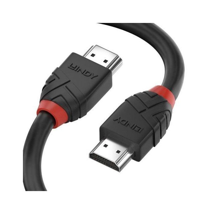 Lindy 2m 8K60Hz HDMI Cable, Black Line 2 Lindy 2m 8K60Hz HDMI Cable, Black Line 2