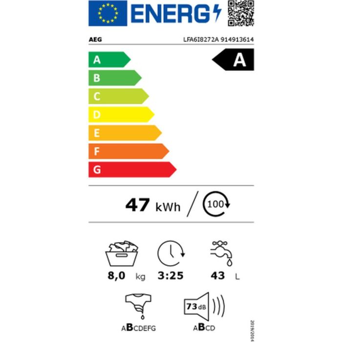 Lavadora Aeg LFA6I8272A Blanco 8 kg 1200 rpm 1 Lavadora Aeg LFA6I8272A Blanco 8 kg 1200 rpm 1