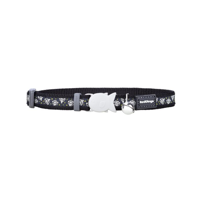Red Dingo Collar Gato Diamond Ajustable Nylon con Cierre de Seguridad, Cascabel y Anilla Acero Inoxidable Negro 20-32cm x 12mm 1 Red Dingo Collar Gato Diamond Ajustable Nylon con Cierre de Seguridad, Cascabel y Anilla Acero Inoxidable Negro 20-32cm x 12mm 1