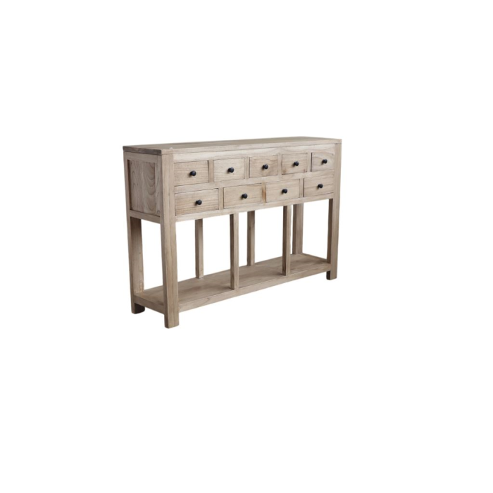 DKD Home Decor Consola Alpino de Madera Mindi para Recibidor y Salón - Mueble Auxiliar 120 cm Ancho x 30 cm Fondo x 80 cm Alto