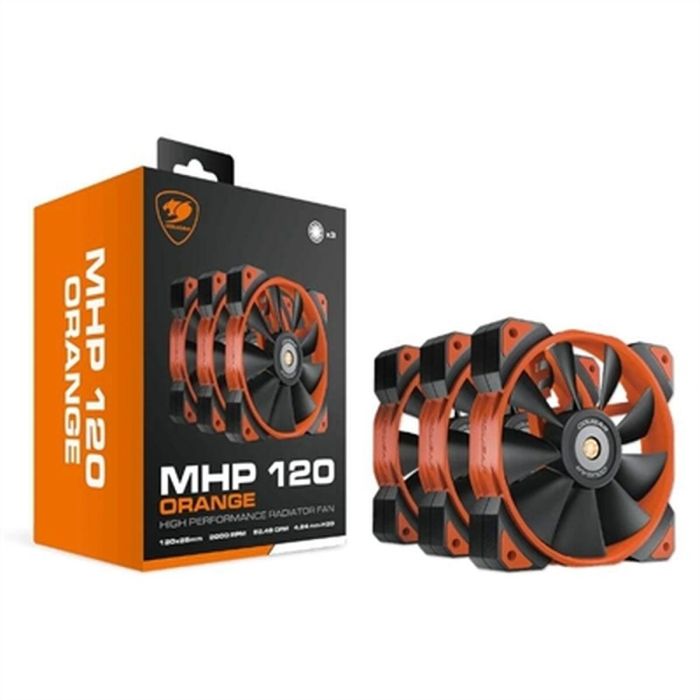 Ventilador de Caja Cougar 3MMHP12R3.0001 Ø 12 cm Naranja 3 Unidades (3 Unidades)