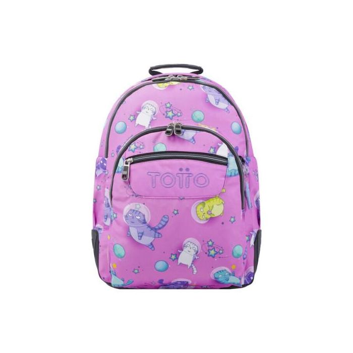 Totto Mochila Escolar Gatos Astronautas MA04ECO029-2310N-9I9 - 20 Litros, Rosa 0 Totto Mochila Escolar Gatos Astronautas MA04ECO029-2310N-9I9 - 20 Litros, Rosa 0