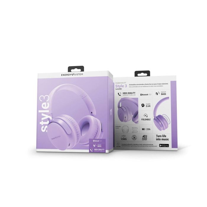 Energy Sistem Auriculares Bluetooth Style 3, Circumaural, 25h Autonomía, Bluetooth 5.1, Compatible con Google/Siri, Diseño Plegable 2 Energy Sistem Auriculares Bluetooth Style 3, Circumaural, 25h Autonomía, Bluetooth 5.1, Compatible con Google/Siri, Diseño Plegable 2