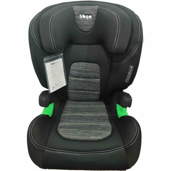 Bbgo Silla de Coche BBG8437027499081 I-SIZE 100-150 cm ISOFIX para 3 a 12 años, Negra y Gris, Reposacabezas 16 Posiciones, Respaldo 2 Posiciones