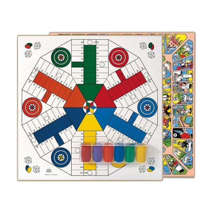 Tablero parchis 6 - oca mad. 40x40 cm Tablero parchis 6 - oca mad. 40x40 cm