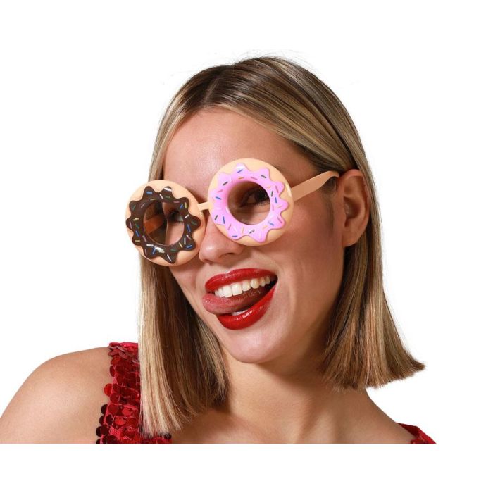 Gafas en forma de rosquillas con glaseados de colores para disfraces de repostería, carnaval y fiestas 0 Gafas en forma de rosquillas con glaseados de colores para disfraces de repostería, carnaval y fiestas 0