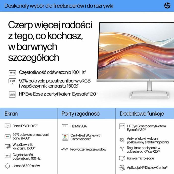HP 527sf Monitor 27" FHD IPS 100Hz 5ms Blanco 12 HP 527sf Monitor 27" FHD IPS 100Hz 5ms Blanco 12
