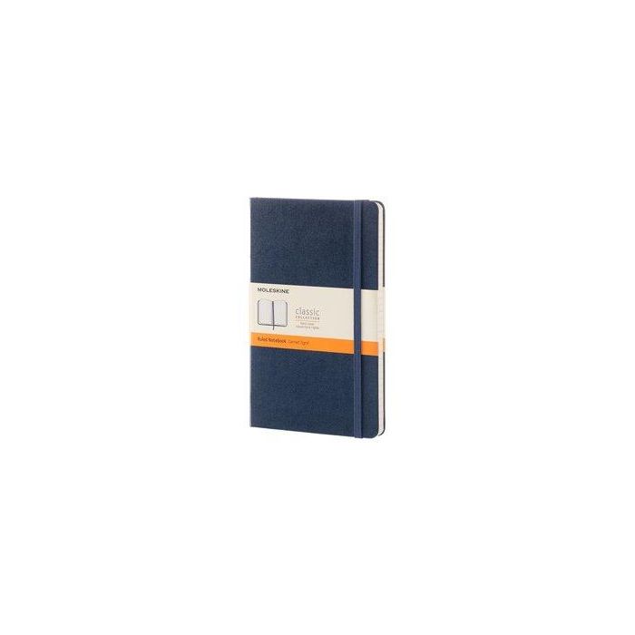 Cuaderno Moleskine Clasico Tapa Dura 13X21 240H 70Gr. Horizontal Con Goma Azul