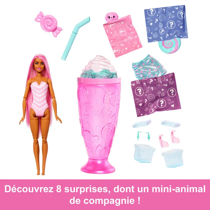 Mattel Barbie Pop Reveal Muñeca Sorpresa con Vaso Rosa Incluye 8 Sorpresas 1