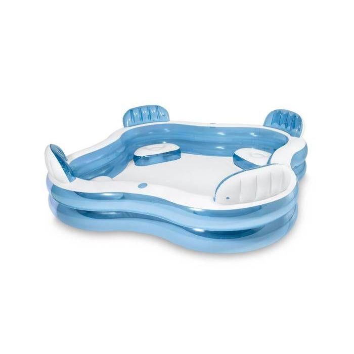 Piscina inflable INTEX con 4 asientos para niños y familias - 2,29x2,29x0,66m