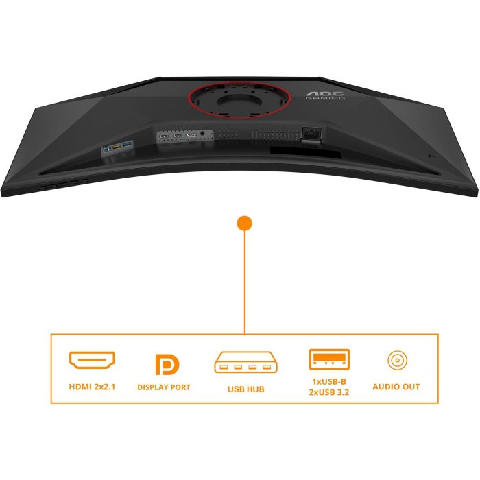 AOC CU34G4Z Monitor Gaming 34" Curvo Fast VA Wide Quad HD 3440x1440 1ms 240Hz 2xHDMI DisplayPort USB Negro/Rojo 9