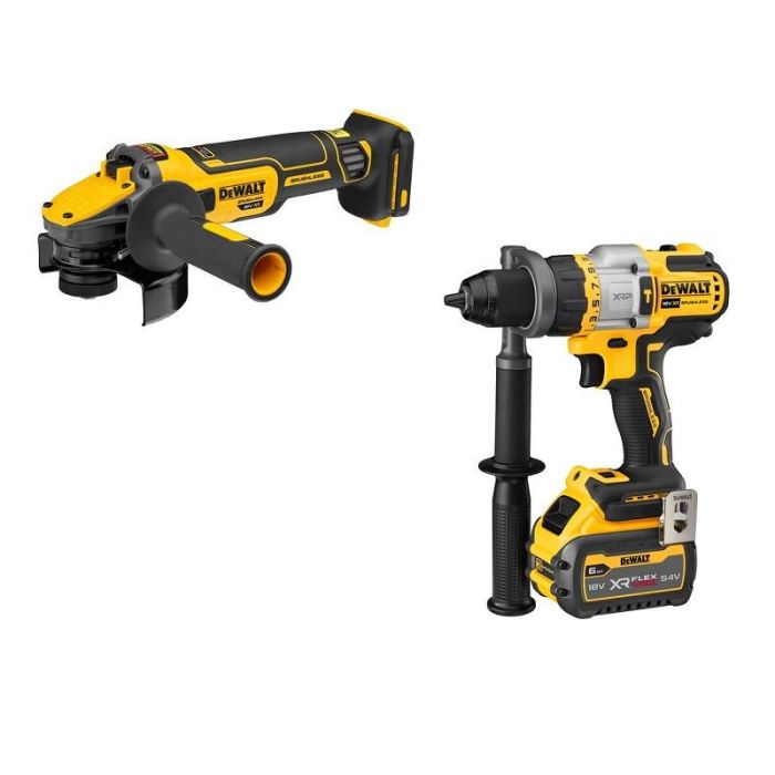 Kit Amoladora 125+Taladro Xrp+2X54V 6Ah Dcd999T1 + Dcg409T1 Dewalt Kit Amoladora 125+Taladro Xrp+2X54V 6Ah Dcd999T1 + Dcg409T1 Dewalt