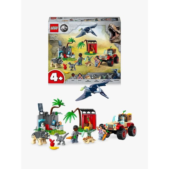 LEGO 76963 Jurassic World Centro de Rescate de Bebés Dinosaurios, Juguete con Figuras de Triceratops y Velociraptor 2 LEGO 76963 Jurassic World Centro de Rescate de Bebés Dinosaurios, Juguete con Figuras de Triceratops y Velociraptor 2