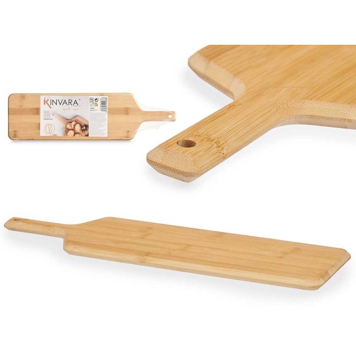 Kinvara Tabla de Bambú con Mango para Aperitivos, 50 x 14 x 1.5 cm (6 Unidades) Kinvara Tabla de Bambú con Mango para Aperitivos, 50 x 14 x 1.5 cm (6 Unidades)