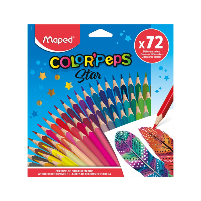 Lapices De Colores Maped Color Peps Star Estuche De 72 1