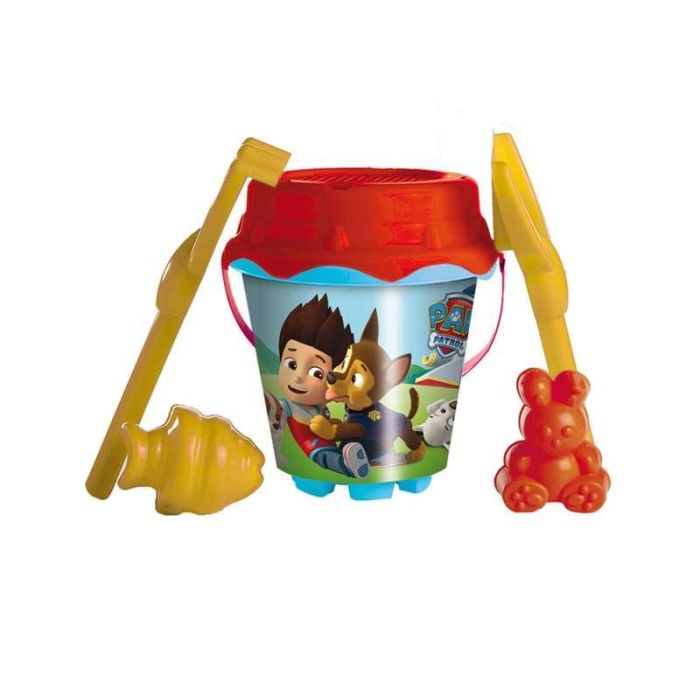 Cubo playa castillo paw patrol con cedazo, pala, rastrillo y moldes 18 cm - modelos surtidos 3 Cubo playa castillo paw patrol con cedazo, pala, rastrillo y moldes 18 cm - modelos surtidos 3