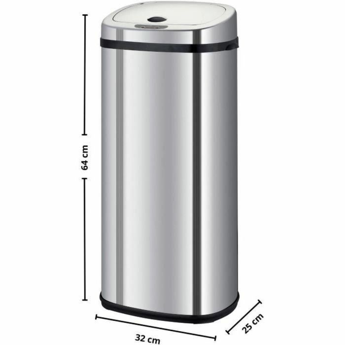 Kitchen Move Papelera de Cocina Automática | Cubo Basura LARGO 42 L Acero Inoxidable Espejo Rectangular con Flejes 1 Kitchen Move Papelera de Cocina Automática | Cubo Basura LARGO 42 L Acero Inoxidable Espejo Rectangular con Flejes 1