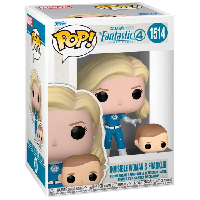 Figura POP Marvel Los 4 Fantasticos Mujer Invisible & Franklin 1 Figura POP Marvel Los 4 Fantasticos Mujer Invisible & Franklin 1