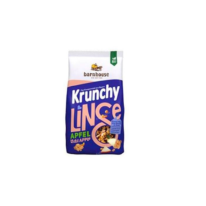 BARNHOUSE Muesli Krunchy Proteico Lenteja-Manzana 325g Bio con Miel, Rico en Fibra, Hierro, Magnesio y Zinc