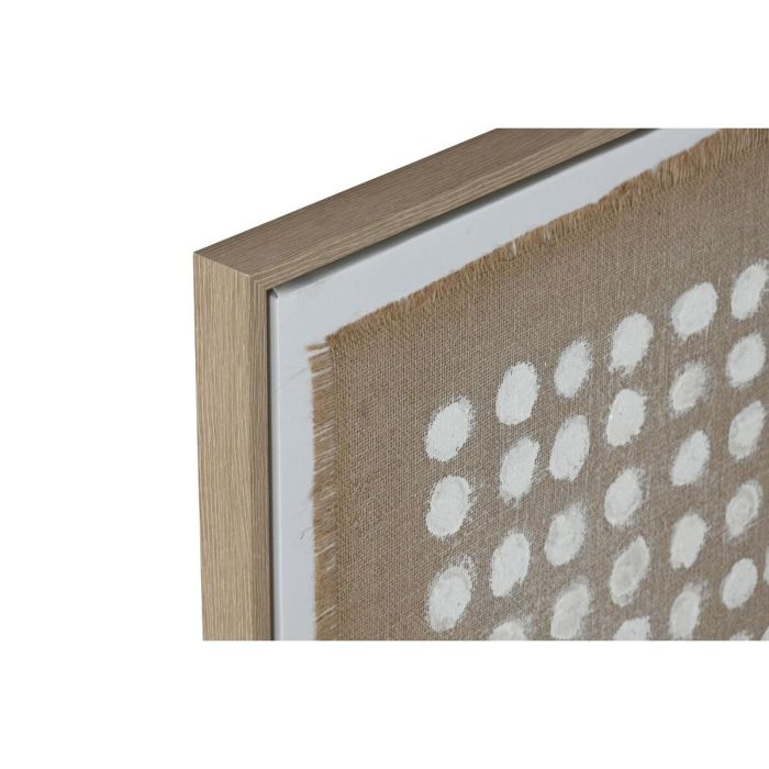 DKD Home Decor Cuadro Moderno Lienzo y Yute Beige Blanco 60x60x3.8 cm Set de 2 3 DKD Home Decor Cuadro Moderno Lienzo y Yute Beige Blanco 60x60x3.8 cm Set de 2 3