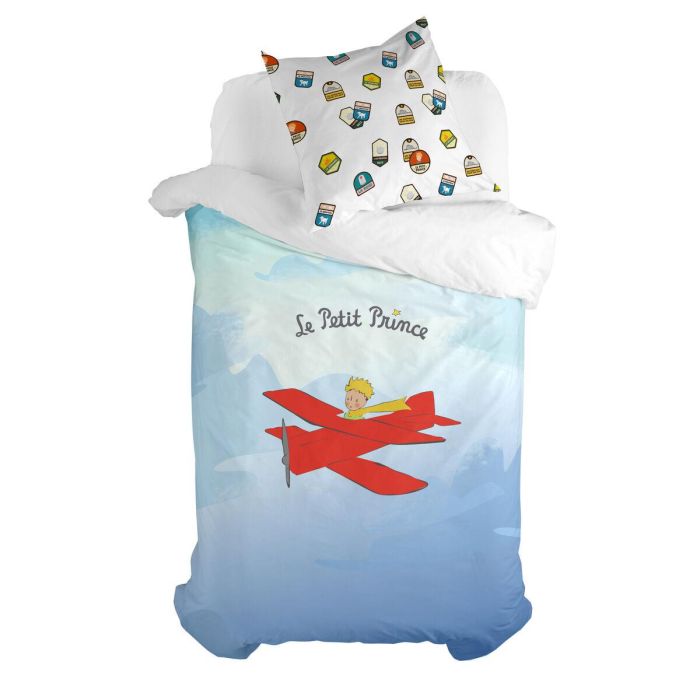 Funda de almohada HappyFriday Le Petit Prince Son avion Multicolor 50 x 75 cm 1