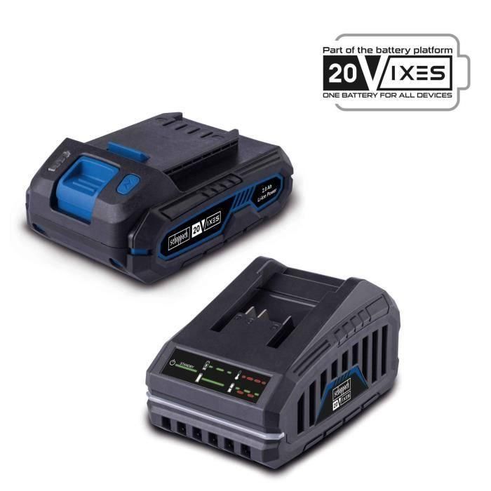 Scheppach SBSK2.0 Pack Baterías 2Ah + Cargador 2.4A Universal Herramientas Inalámbricas 20V IXES SCH4014915236726 Scheppach SBSK2.0 Pack Baterías 2Ah + Cargador 2.4A Universal Herramientas Inalámbricas 20V IXES SCH4014915236726