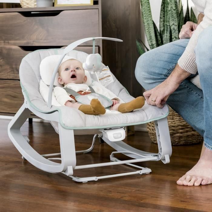Ingenuity Bouncer 3in1 Keep Cozy Weaver, con vibraciones calmantes, 2 posiciones de reclinado y soporte hasta 18 kg 1