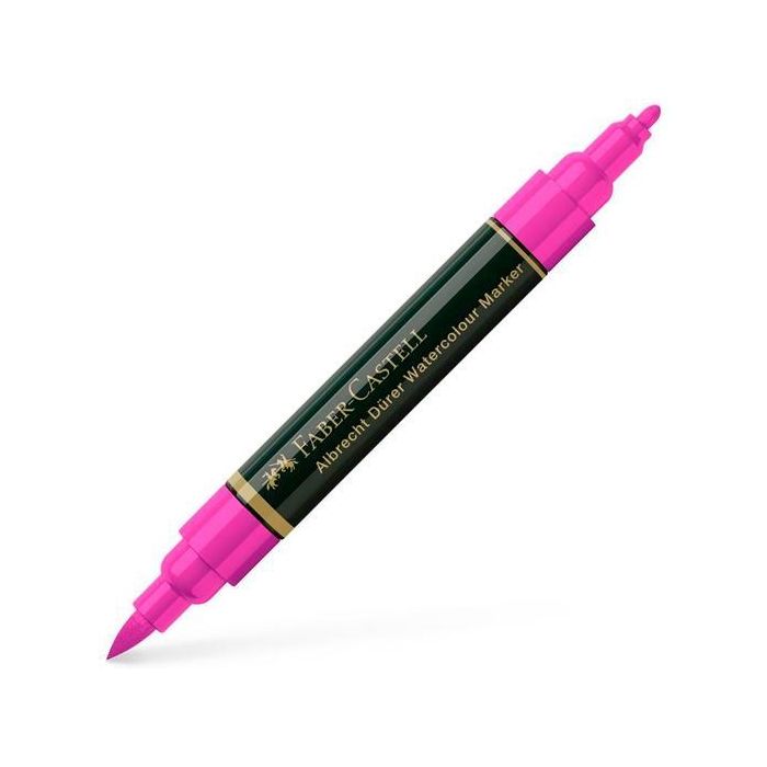 Faber Castell Rotulador Dürer Watercolour Doble Punta Media-Pincel Rosa Púrpura Medio (4 Unidades) Tinta soluble en agua para artistas (4 Unidades)