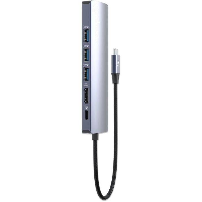 MANHATTAN 6-in-1 4K USB-C Dockingstation 1xHDMI 3xUSB 5 Gb/s 5
