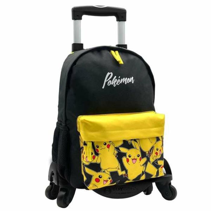 Pokemon pikachu mochila americano adaptable con carro 42 x 31 x 13.5 cm.