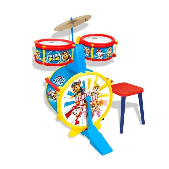 Bateria sencilla paw patrol con banqueta 55x36x38 cm Bateria sencilla paw patrol con banqueta 55x36x38 cm