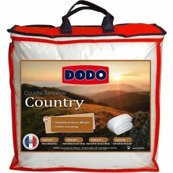 Dodo Edredón Country templado para 18-22°C, transpirable, 200x200 cm, Blanco. Fabricado en Francia. Dodo Edredón Country templado para 18-22°C, transpirable, 200x200 cm, Blanco. Fabricado en Francia.